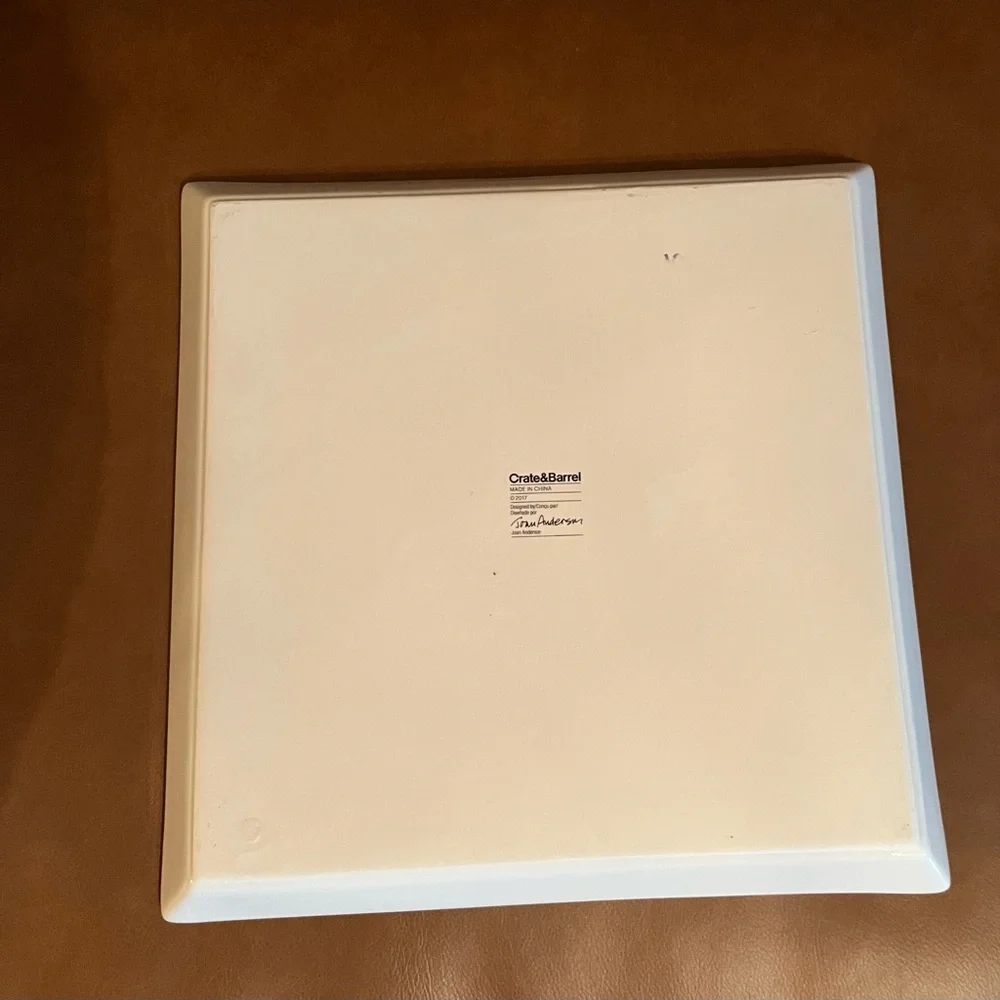 Crate and Barrel Snowman 12” Platter